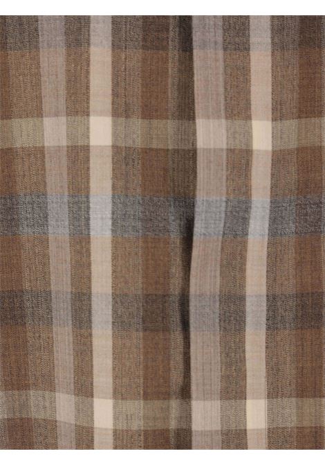 camicia h/s uomo marrone AURALEE | A26SS02TCTOP BROWN CHECK